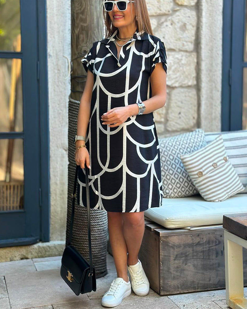 Maera™ | Vestido Polo Geométrico Chic (Casi Agotado)
