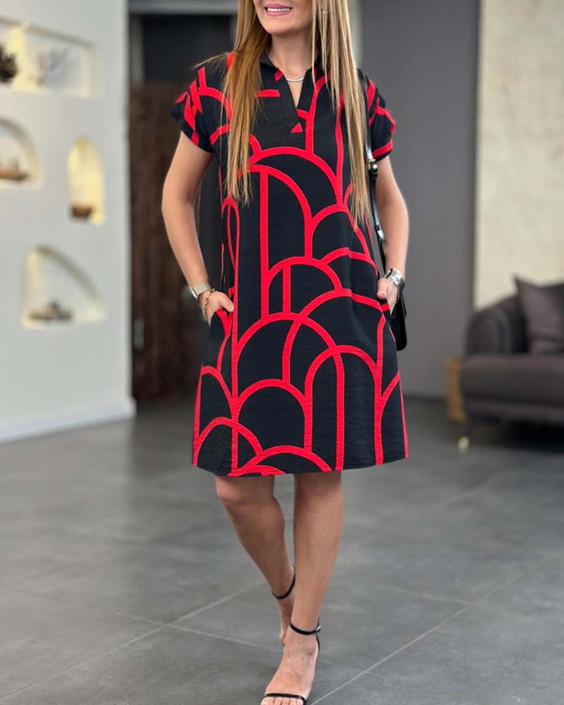 Maera™ | Vestido Polo Geométrico Chic (Casi Agotado)