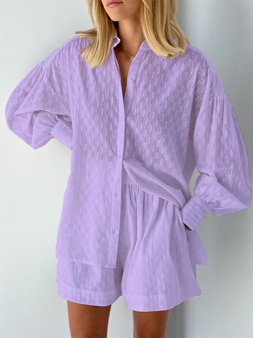 Maud | Elegante Conjunto de Camisa y Pantalones Cortos