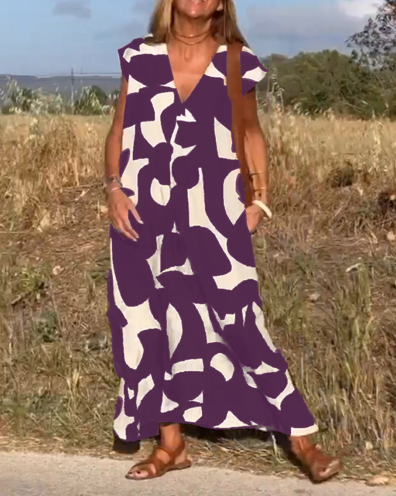 Ellen | Vestido con estampado y escote en V