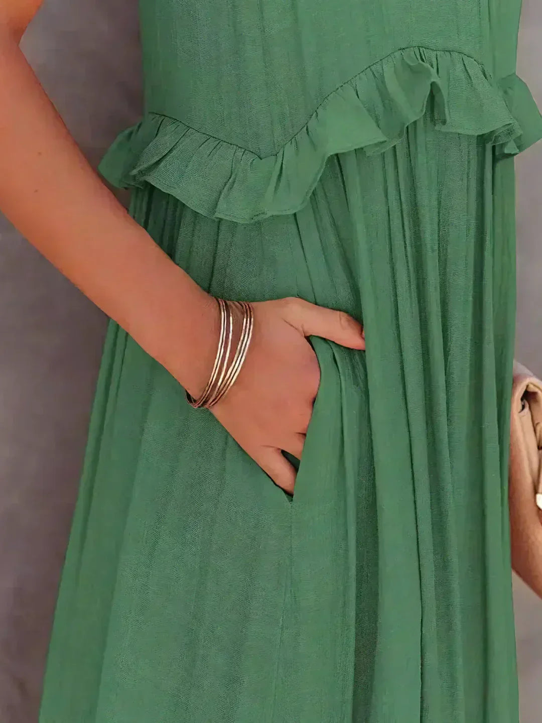 Sarah | Vestido Maxi Halter con Volantes (Stock Limitado)