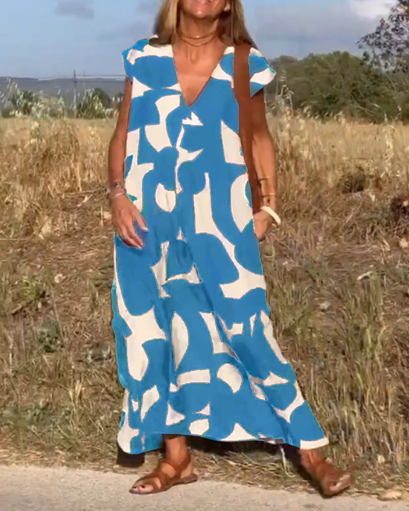 Ellen | Vestido con estampado y escote en V
