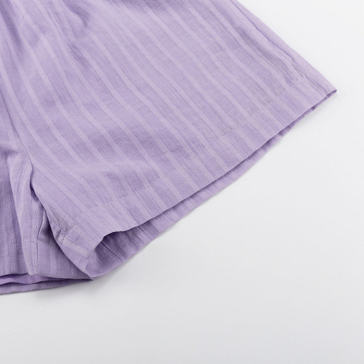 Liliane™ | Conjunto de Camisa Abotonada y Shorts Chic y Fresco