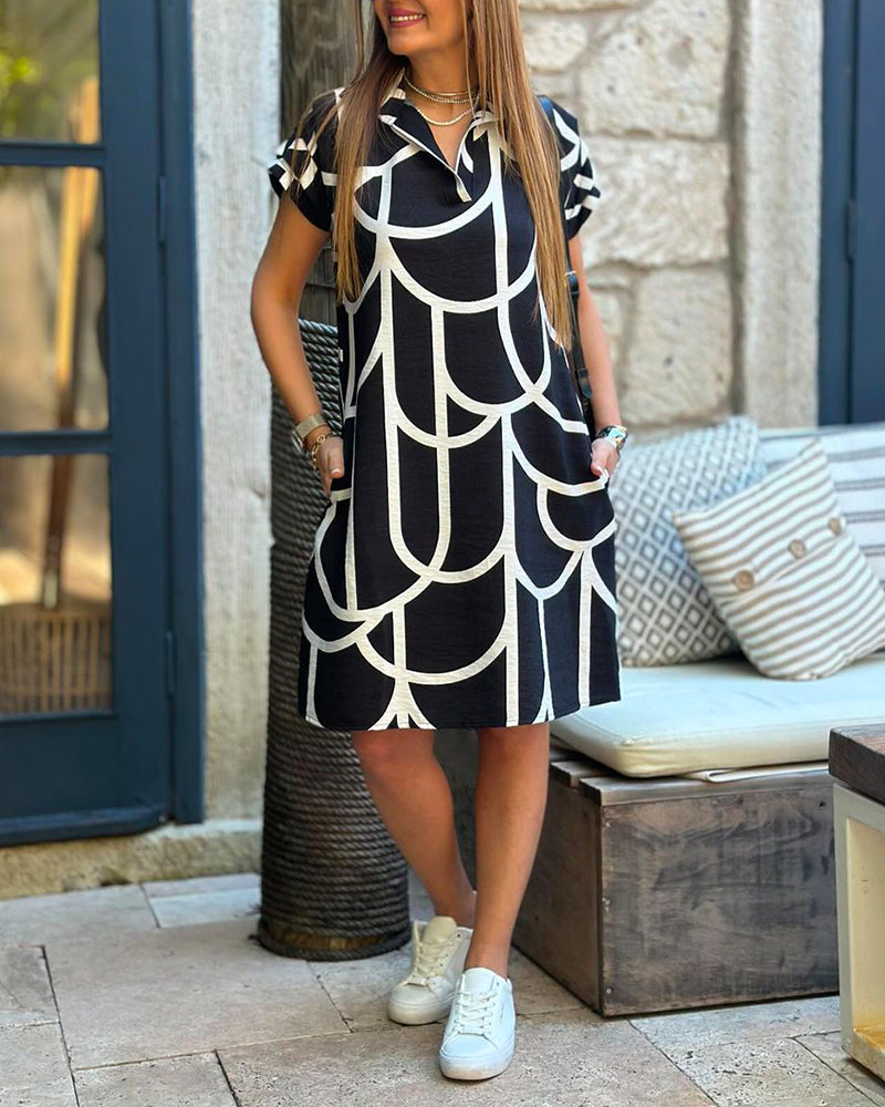 Maera™ | Vestido Polo Geométrico Chic (Casi Agotado)