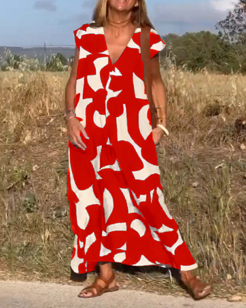Ellen | Vestido con estampado y escote en V