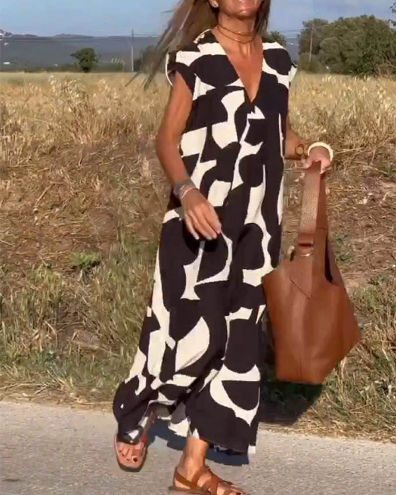 Ellen | Vestido con estampado y escote en V
