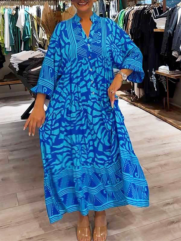 Mira | Vestido Estampado con Escote en V (Stock Limitado)