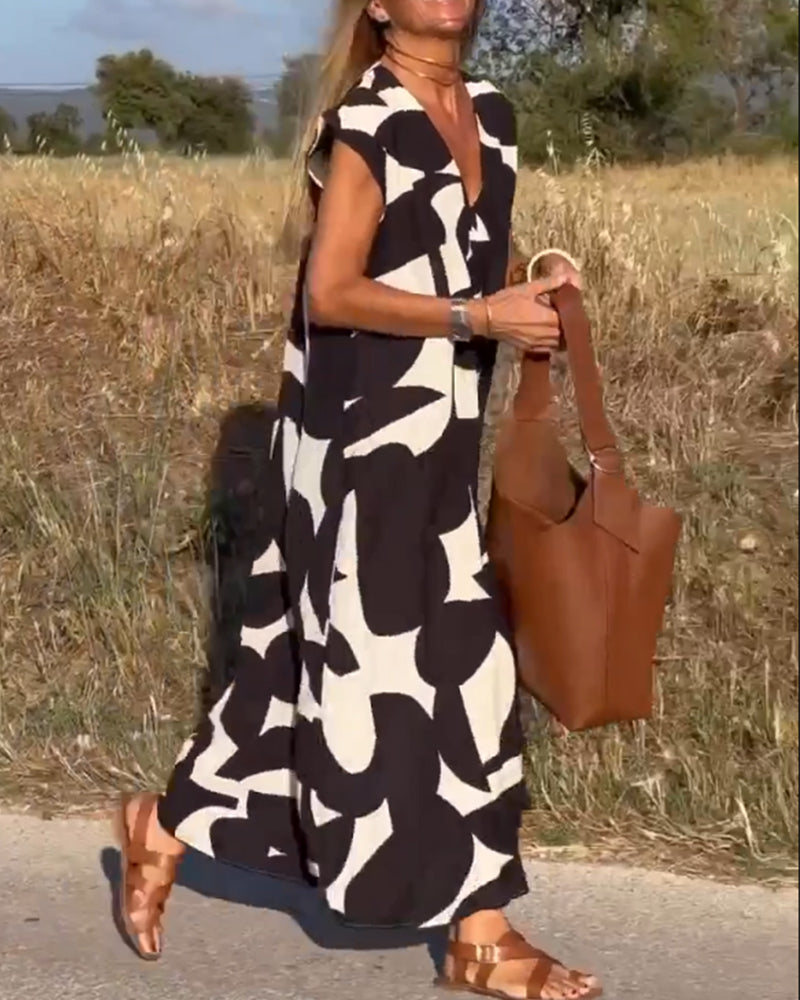 Ellen | Vestido con estampado y escote en V