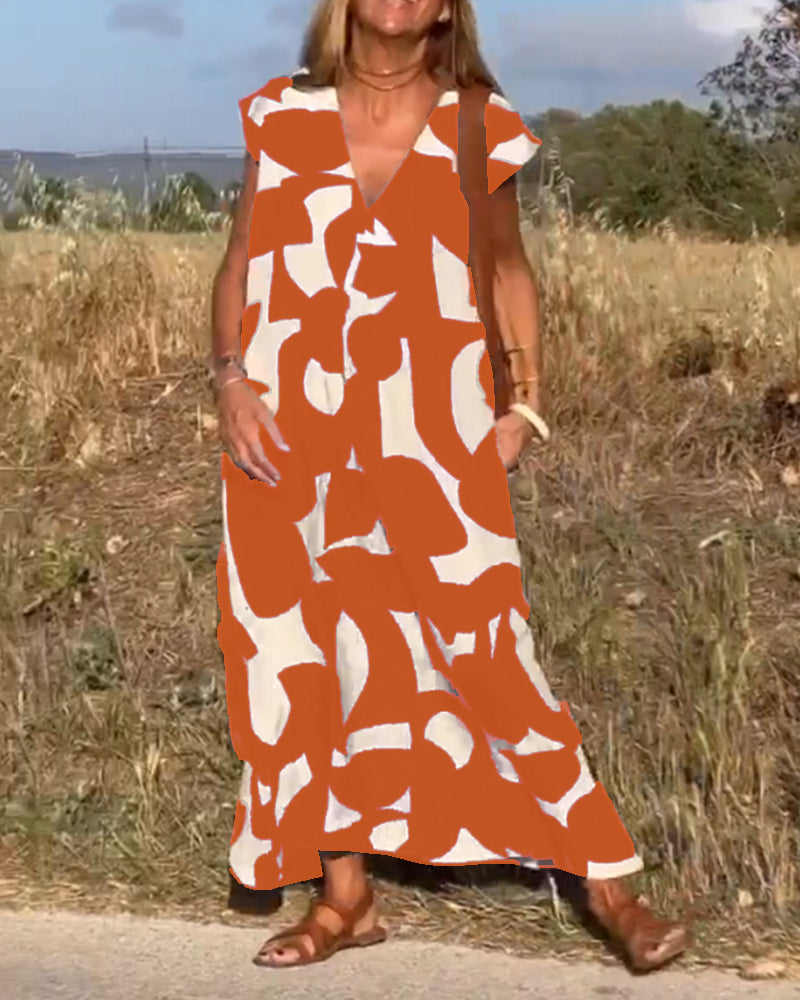 Ellen | Vestido con estampado y escote en V