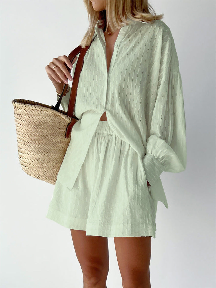 Maud | Elegante Conjunto de Camisa y Pantalones Cortos