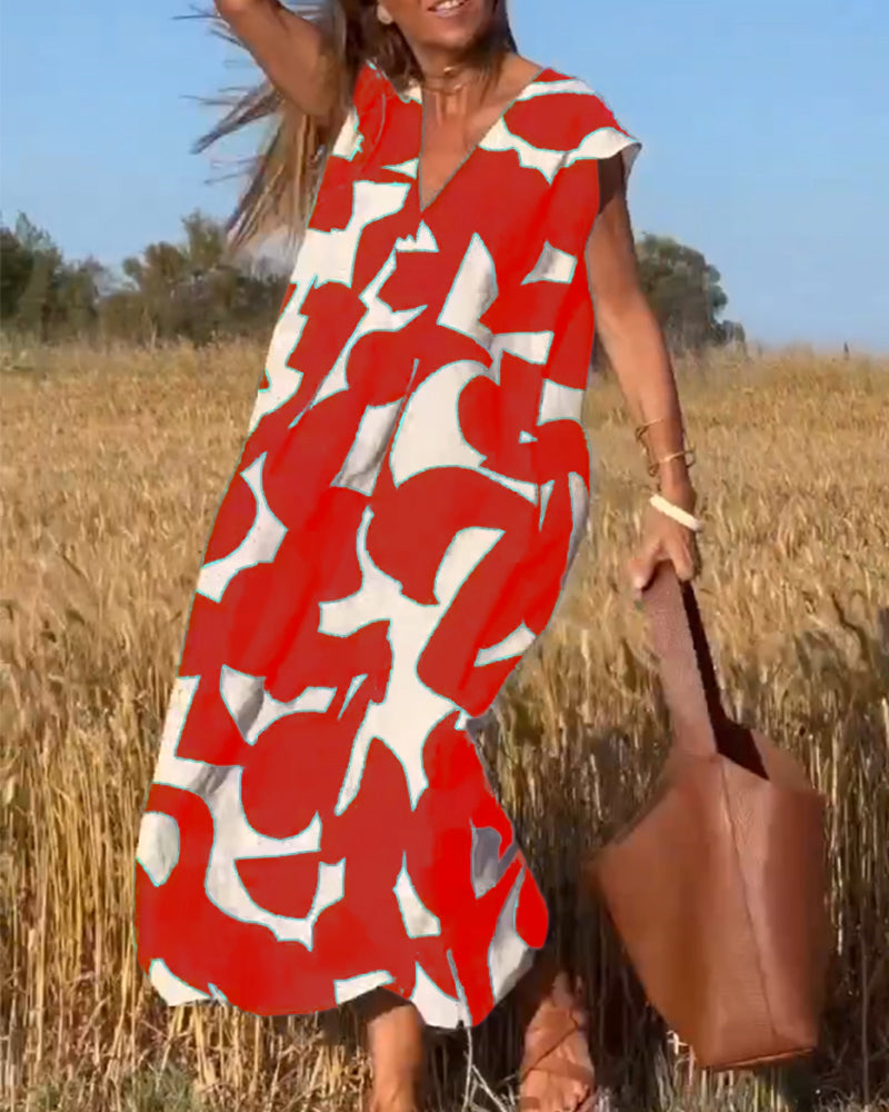 Ellen | Vestido con estampado y escote en V