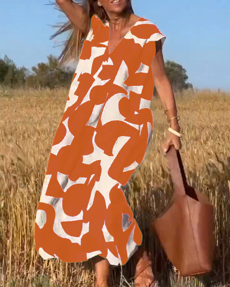 Ellen | Vestido con estampado y escote en V
