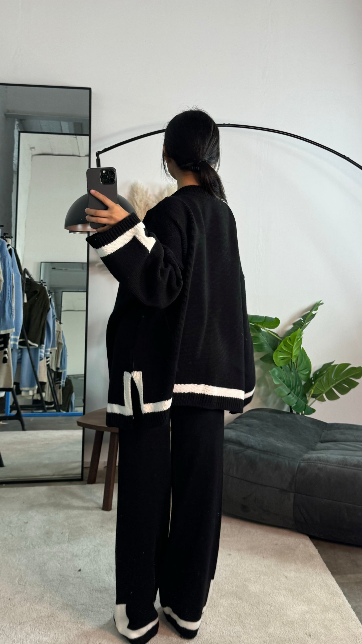 Naelle™ | Conjunto de Lounge con Dobladillo de Contraste de Lujo