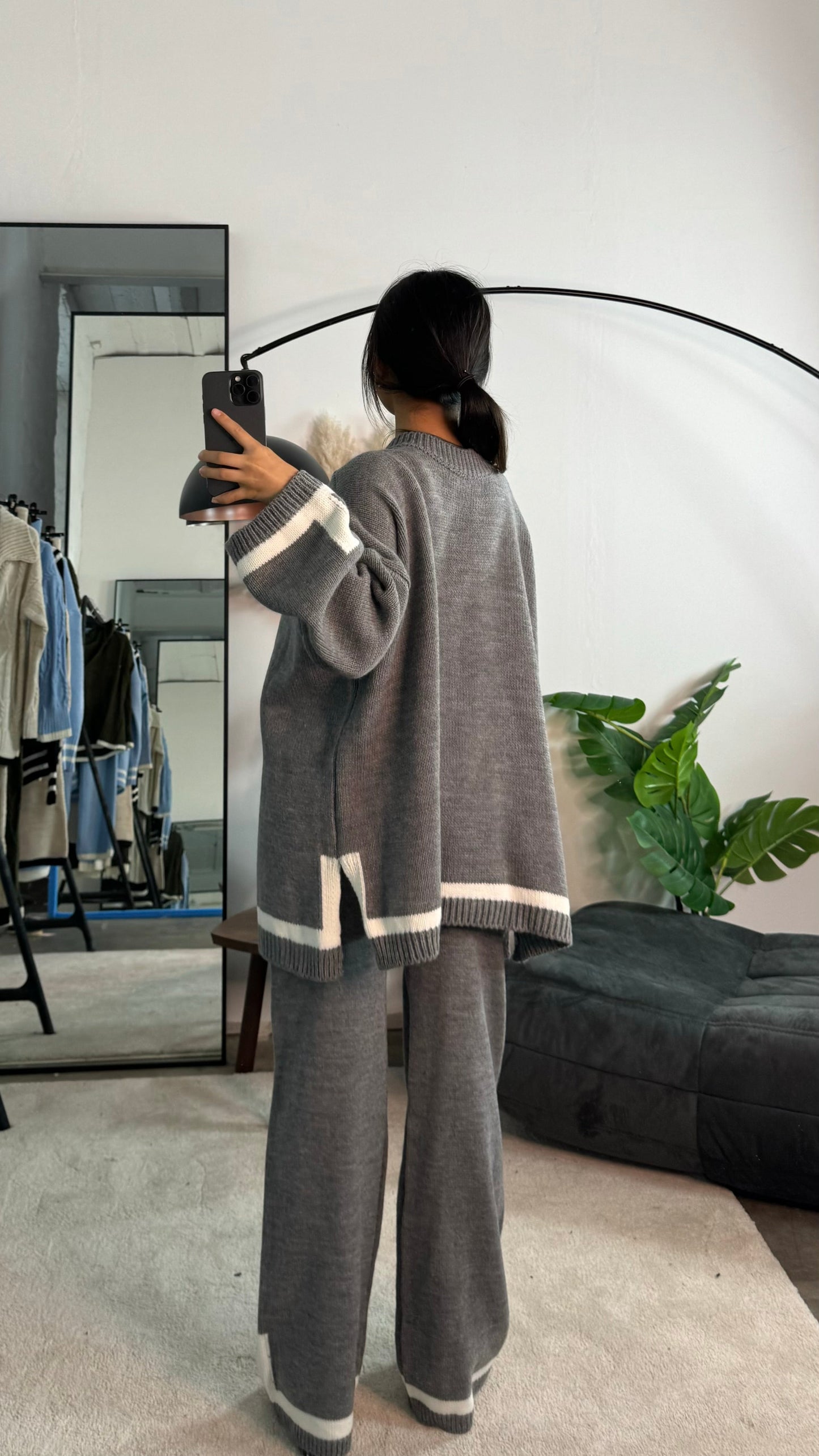 Naelle™ | Conjunto de Lounge con Dobladillo de Contraste de Lujo