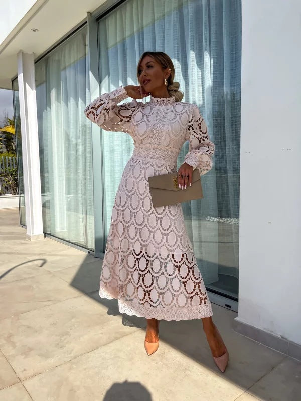 Georgia™ - Vestido de Encaje Francés Elegante