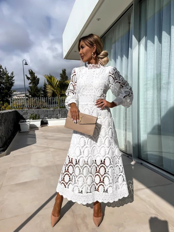 Georgia™ - Vestido de Encaje Francés Elegante