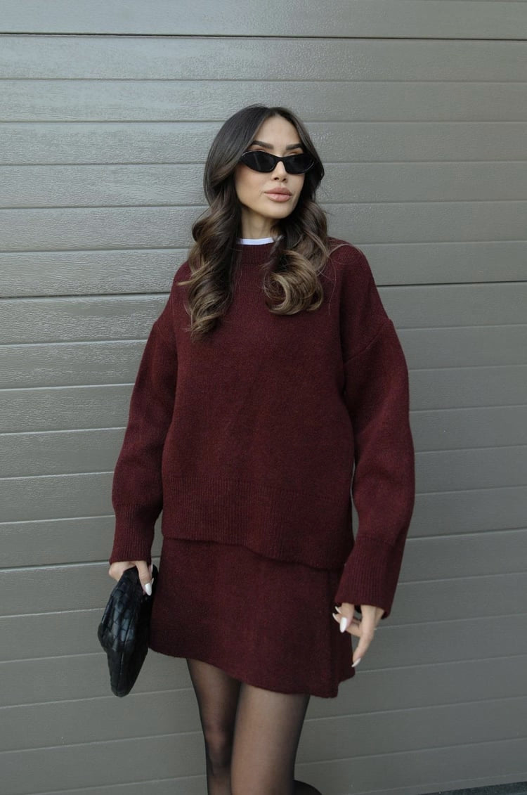 Ellora™ | Conjunto de Falda de Suéter Chic de Lujo