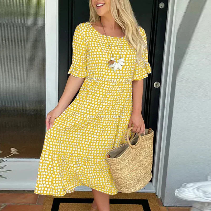 AYLA | VESTIDO BOHO FLORAL SUELTO Y CONCEALADOR