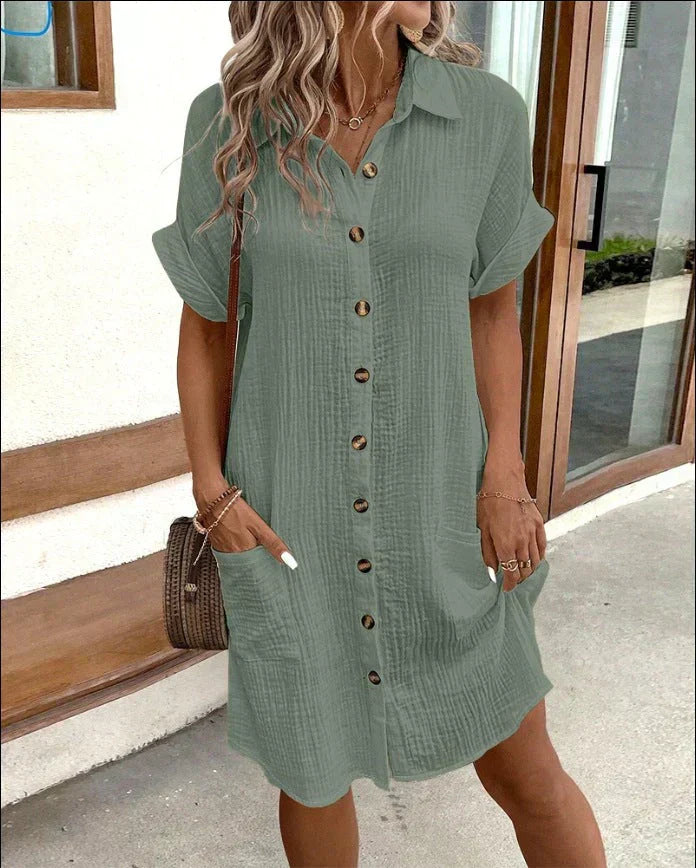 Vestido Polo Elegante Celest (Stock Limitado)