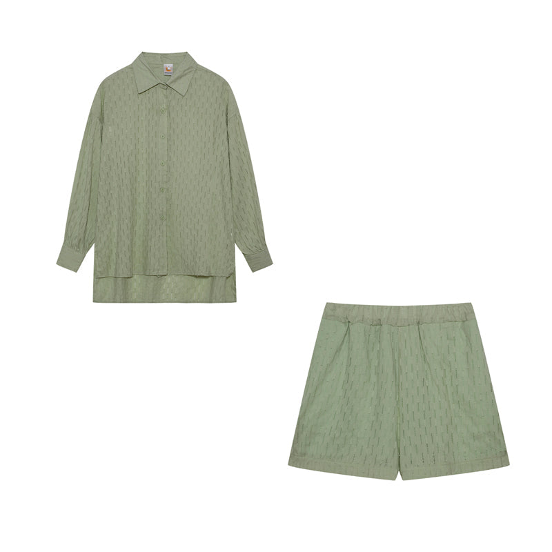 Maud | Elegante Conjunto de Camisa y Pantalones Cortos