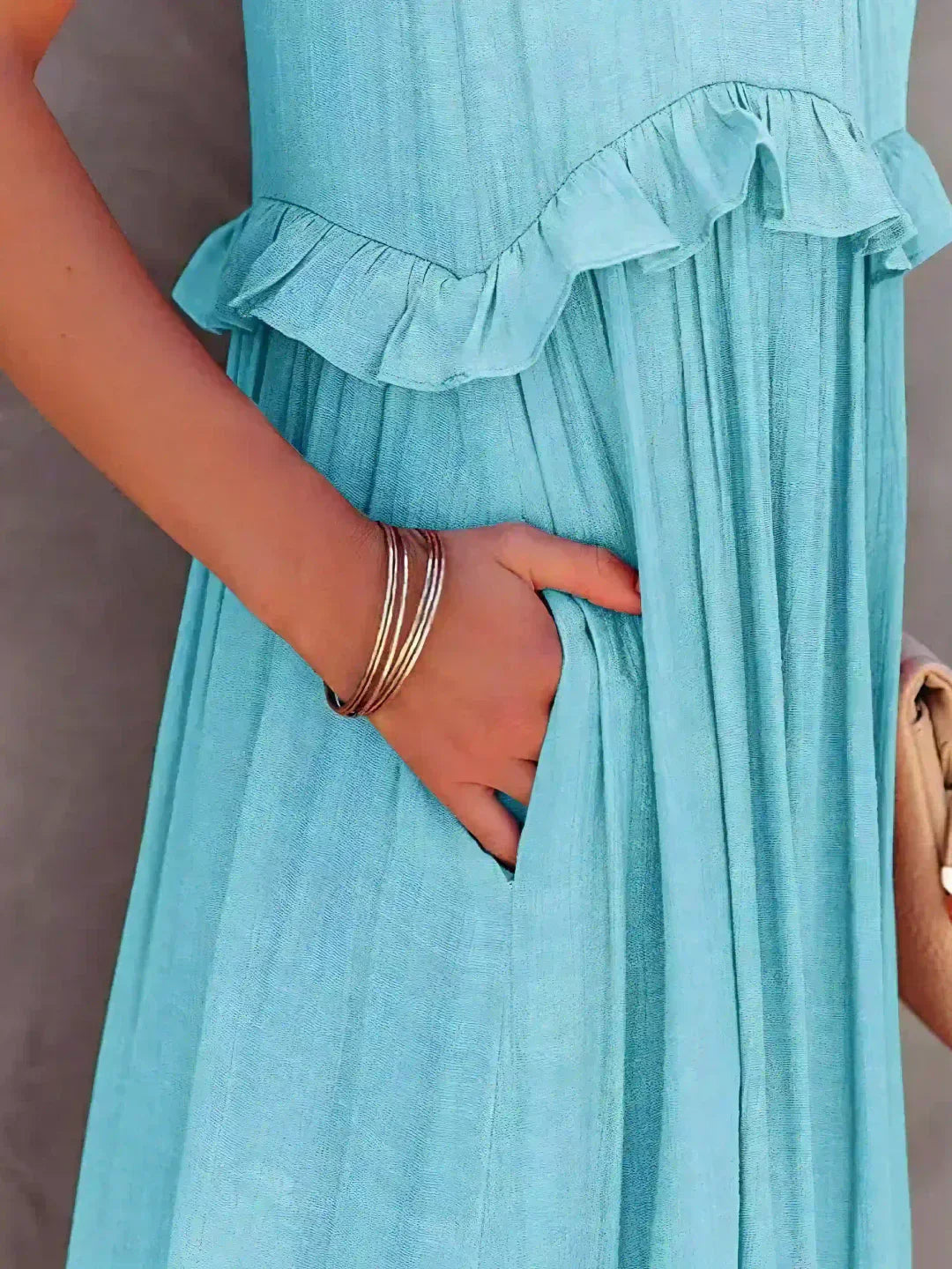 Emily™ | Vestido Maxi con Volantes y Cuello Halter (Casi agotado)