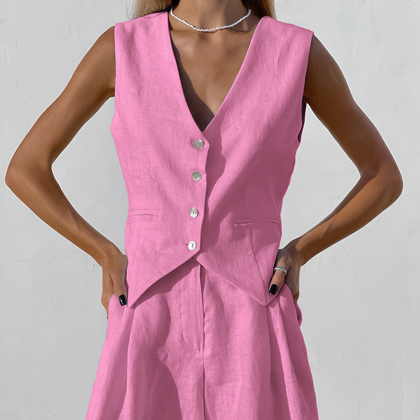 Azelia™ | Conjunto de Chaleco y Pantalones Cortos de Lujo