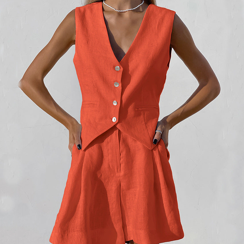 Azelia™ | Conjunto de Chaleco y Pantalones Cortos de Lujo