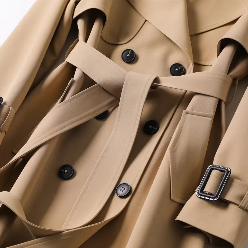 Rabiya™ | Abrigo Trench Clásico de Lujo