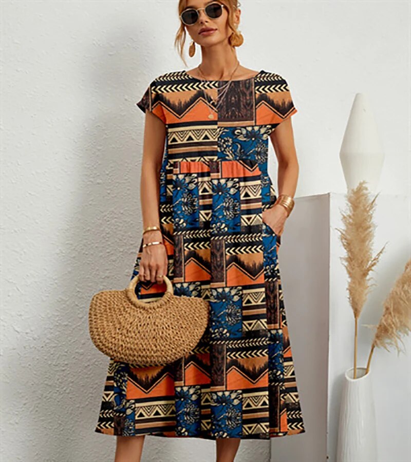 Sashira™ | Vestido Midi Floral Adelgazante (Casi Agotado)