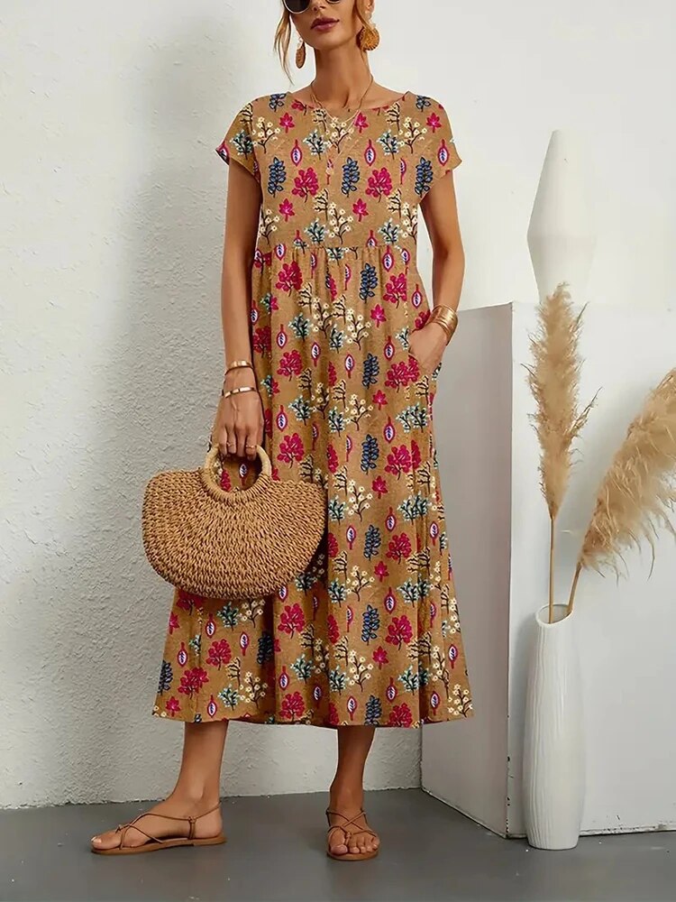 Sashira™ | Vestido Midi Floral Adelgazante (Casi Agotado)