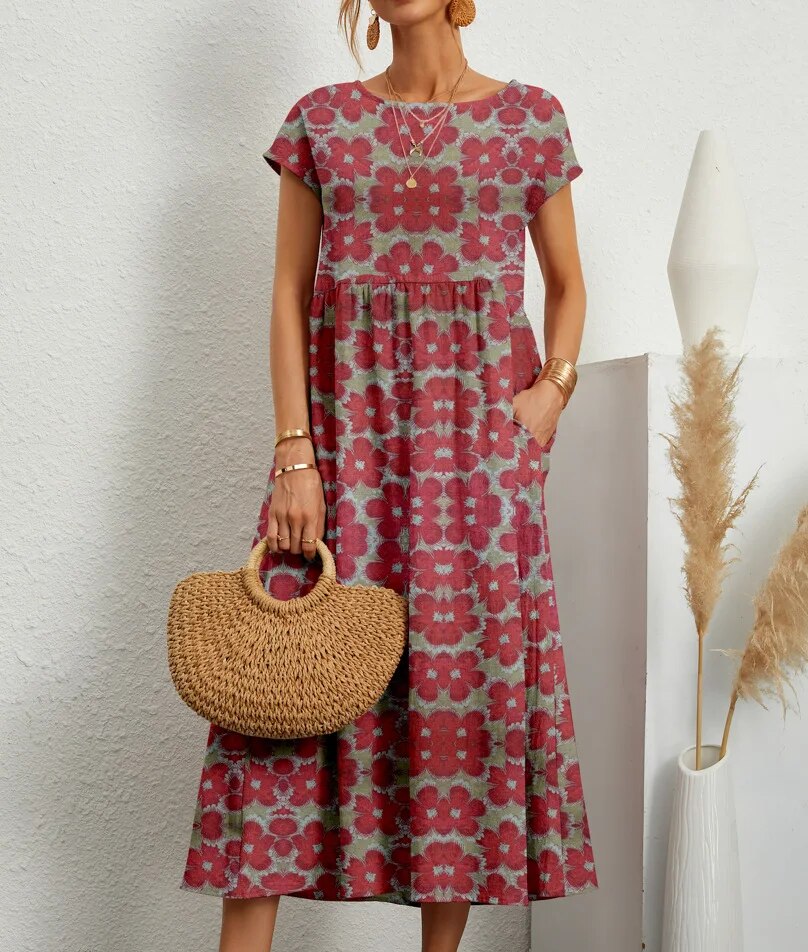 Sashira™ | Vestido Midi Floral Adelgazante (Casi Agotado)