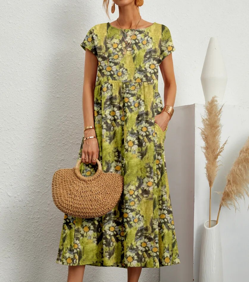 Sashira™ | Vestido Midi Floral Adelgazante (Casi Agotado)