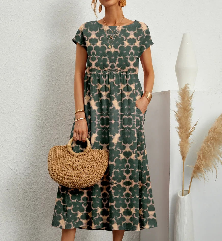 Sashira™ | Vestido Midi Floral Adelgazante (Casi Agotado)
