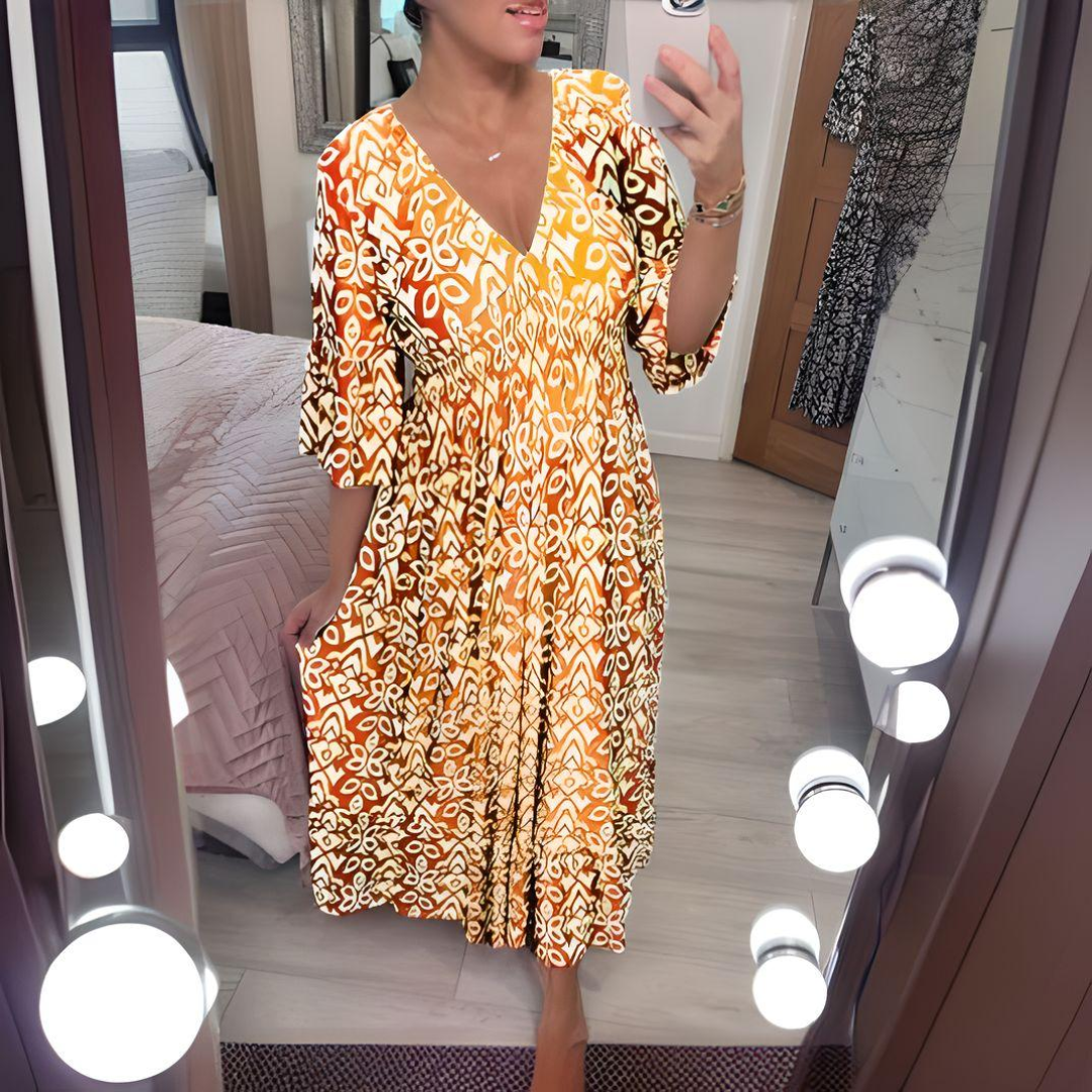 Victoria™ - Vestido Boho Impreso