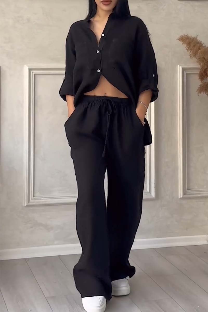 Fara™ | Conjunto de Algodón y Lino de Lujo – Camisa y Pantalones
