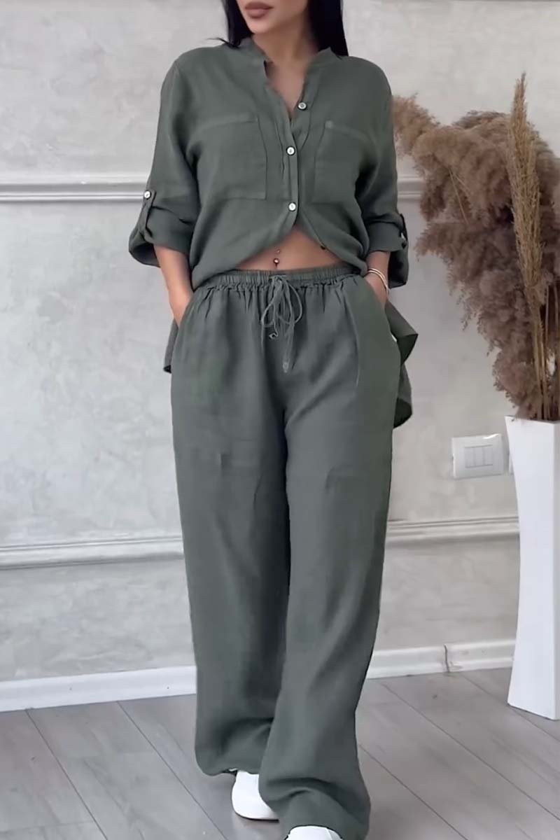 Fara™ | Conjunto de Algodón y Lino de Lujo – Camisa y Pantalones