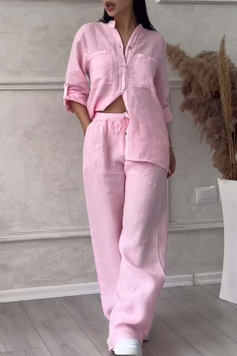 Fara™ | Conjunto de Algodón y Lino de Lujo – Camisa y Pantalones