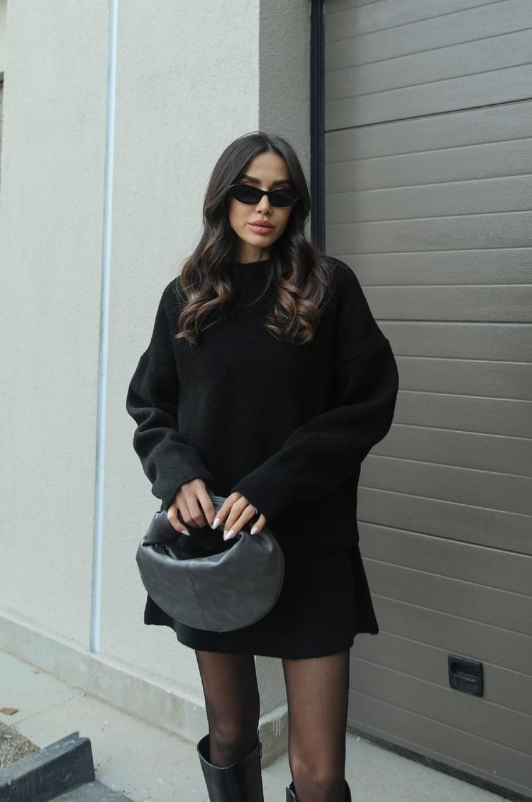 Ellora™ | Conjunto de Falda de Suéter Chic de Lujo