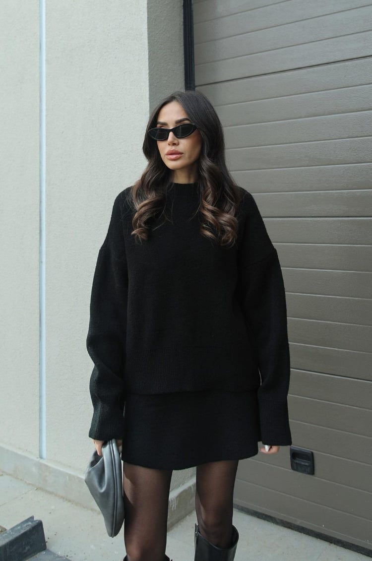 Ellora™ | Conjunto de Falda de Suéter Chic de Lujo