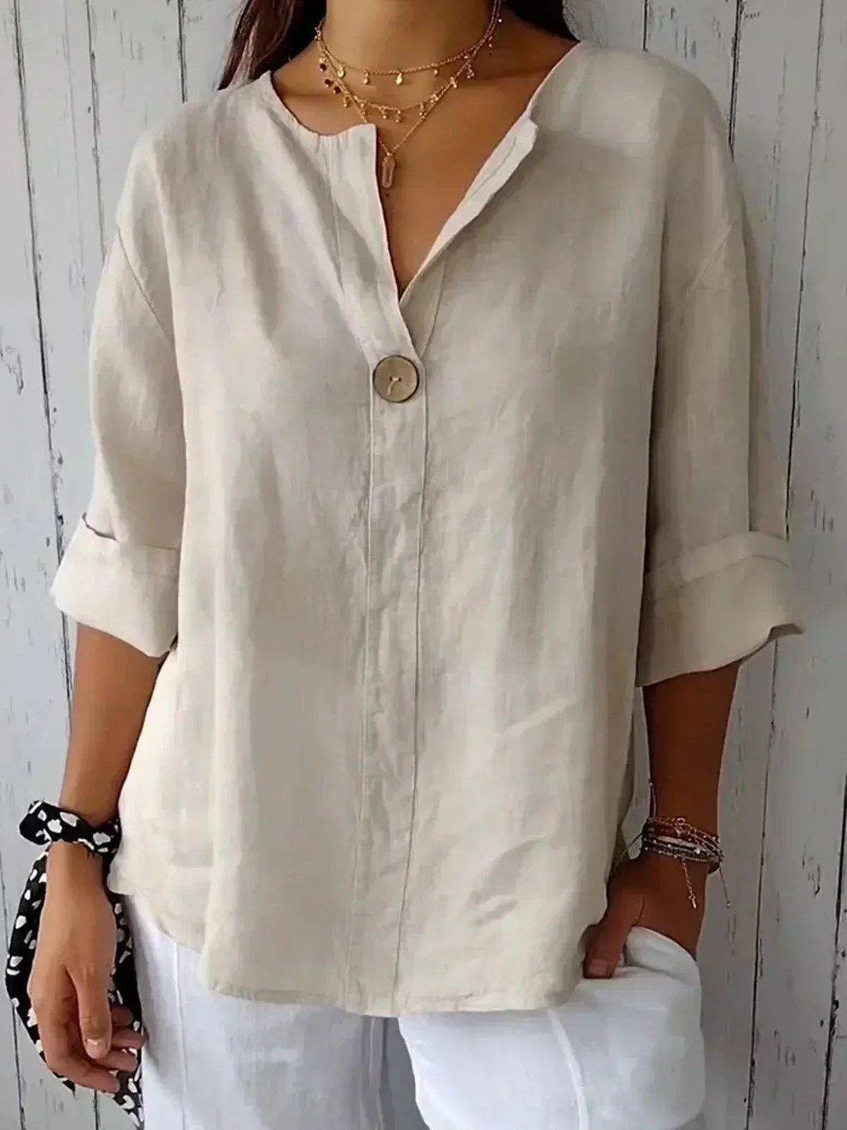 Aria™ | Blusa Casual de Cuello en V