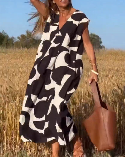Ellen | Vestido con estampado y escote en V