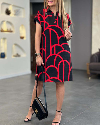 Maera™ | Vestido Polo Geométrico Chic (Casi Agotado)