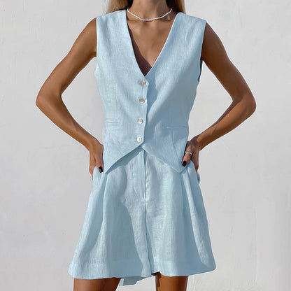 Azelia™ | Conjunto de Chaleco y Pantalones Cortos de Lujo