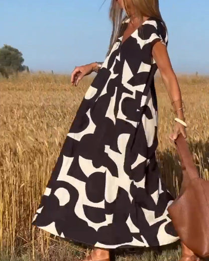 Ellen | Vestido con estampado y escote en V