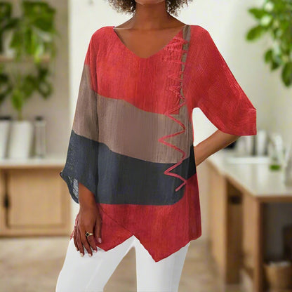 Eli | Camisa Tricolor con Cobertura de Barriga